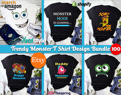 Eye-Catching Monster T-Shirt Design