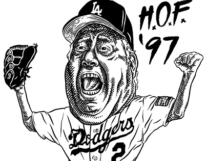Tommy Lasorda drawing for Faces of Death Project