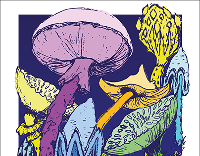 Fantasy Mushrooms - Illustration