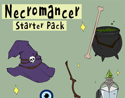 Necromancer Starter Pack Sticker set