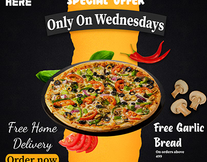Flyer Design || Fast Food Advertisement || Pizza Poster