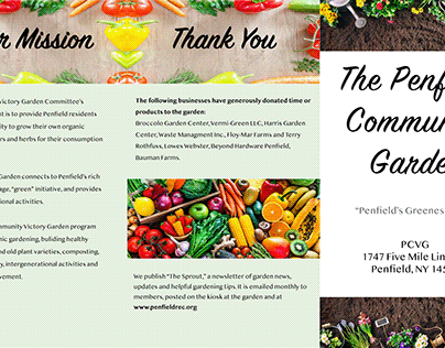 Trifold for The Penfield Community Garden