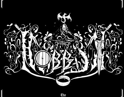 The Hobbit black metal logo vegetawar