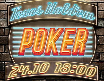 Texas Holdem Poker - Invitation poster