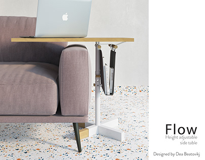 Flow 2.0 Height adjustable side table