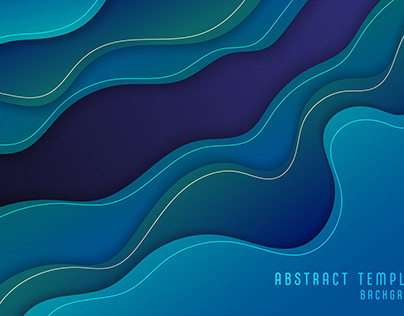 Abstract wavy pattern of gradient blue and design.