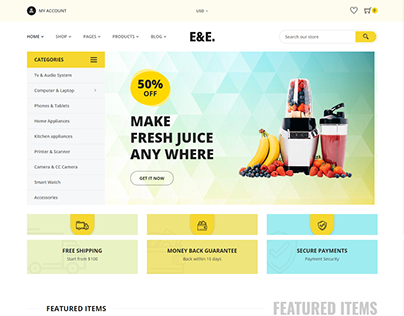 E&E – Electronics Shopify Theme + RTL + Dropshipping
