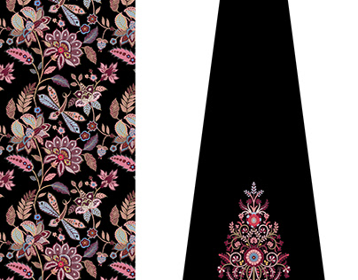 PLACEMENT PRINT FOR ANARKALI
