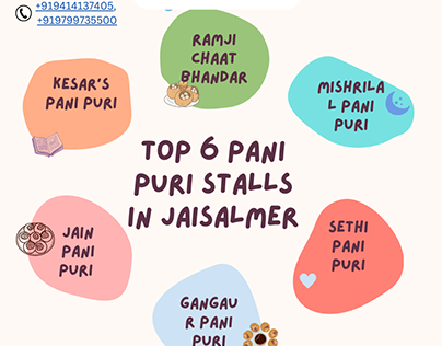 Top 6 Pani Puri Stalls in Jaisalmer