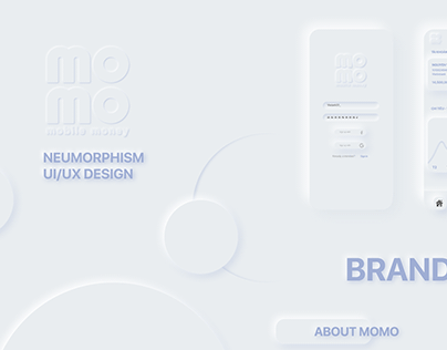 Momo E-wallet .Neumorphism UI UX app