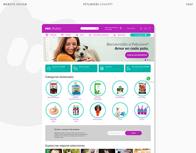 Ecommerce website design | UI/UX | Petlovers