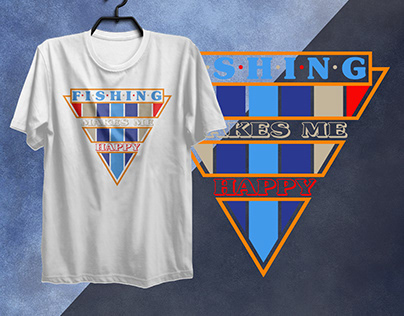 Fishing Typography Custom Trendy T-shirt design