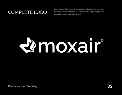 Moxair brand identity, logo, logo design