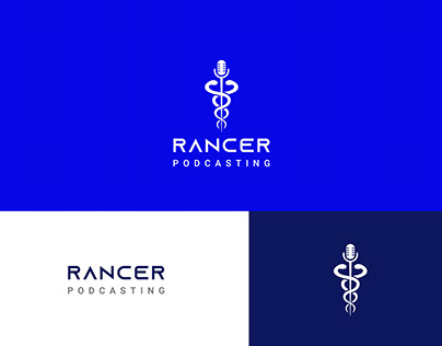 Rancer podcast logo design. podcast with snake style
