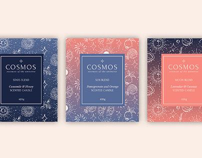 COSMOS Scented Candles Package Design