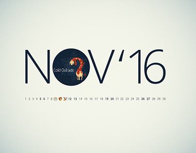 November Calendar - Wallpaper