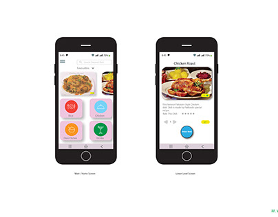 Food App User Inferface Elements and Design