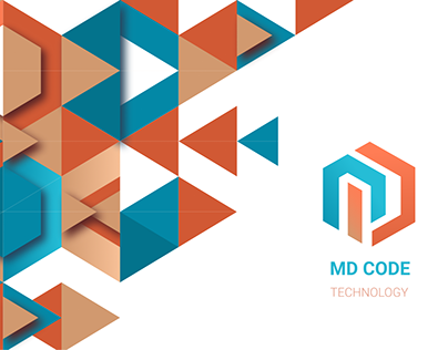 MD code tech logo design