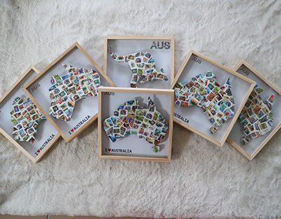 CREATE SOMETHING FROM USED POSTAGE STAMPS