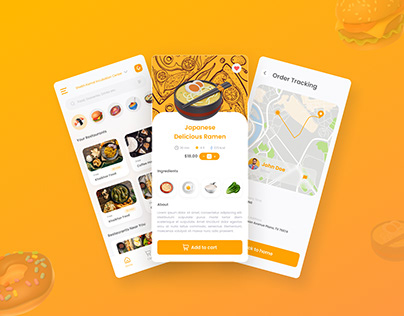 On demand Food Delivery Complete App UIUX