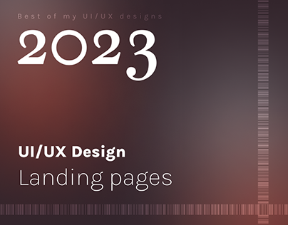 2023 UI/UX Web designs (Landing pages)