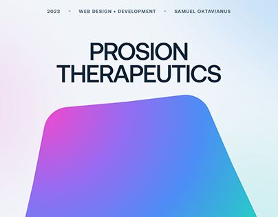 PROSION Therapeutics - 2023 Web + UI/UX Design