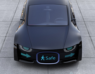 Digital signage for self-driving car