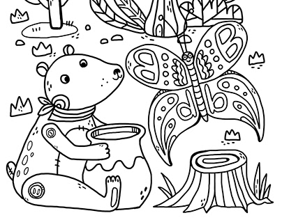Butterfly ABC-coloring book