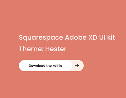 Squarespace Hester Theme Adobe XD UI Kit