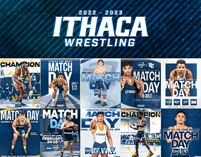 Ithaca College Wrestling 2022-23 Social Media Identity
