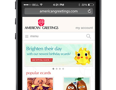 American Greetings Mobile Website