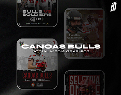 Canoas Bulls | Social Media Graphics