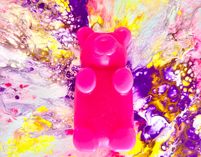 Neon gummy bear