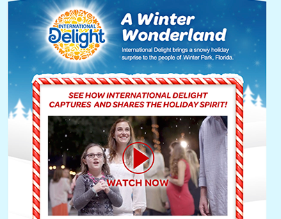 International Delight First Snow Holiday Email