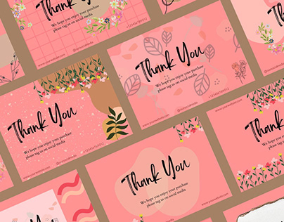 Thank You Cards Pink