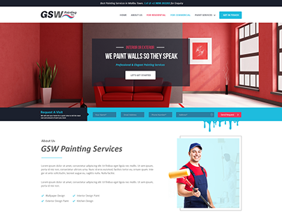GSW Paint- PSD Web Design
