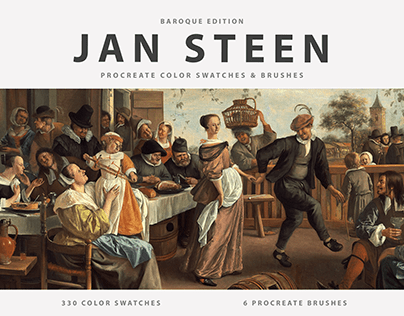 Jan Steen Procreate Brushes & Color Swatches