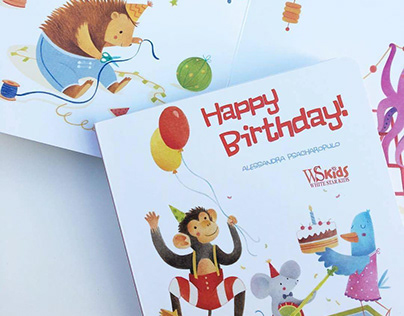 Happy Birthday children's book illustration