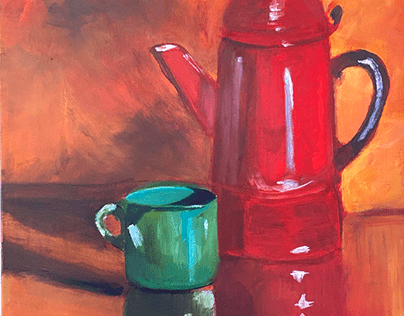 Red Coffee Pot