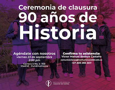 90 Años de Historia institución Zoraida Cadavid