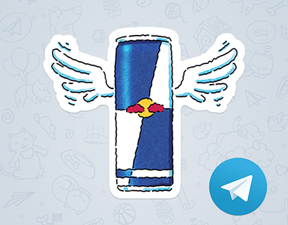 Red Bull Telegram Stickers (Free Download)