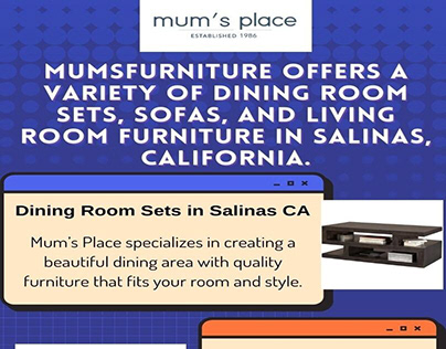 Mumsfurniture offers a variety of dining room sets etc.