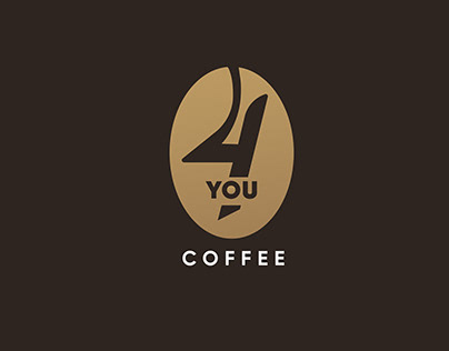 Logo "4you coffee " Coffe shop