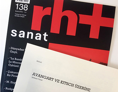 Avangart&Kitsch Üzerine, rh+ Sanat Dergisi, Article