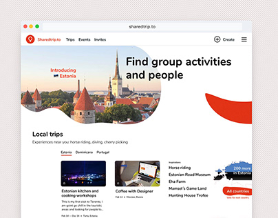 Sharedtrip to homepage concept