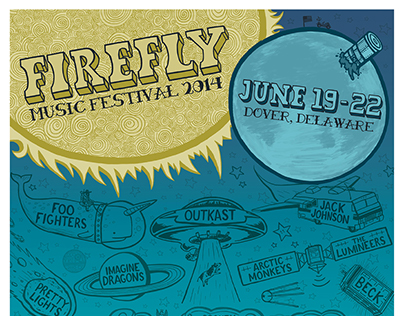 2014 Firefly Music Festival Music Poster