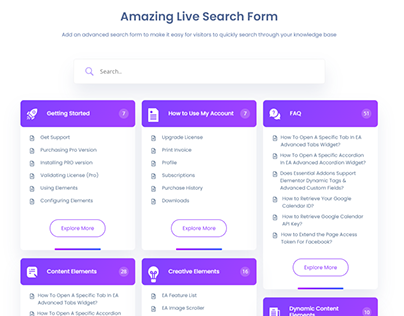 Wordpress Amazing Live Search Form Widget Elementor