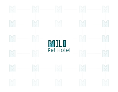 تصميم شعار فندق حيوانات أليفة Milo pet hotel