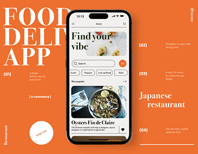 Japanese restaurant food ordering app