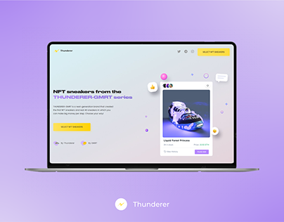 NFT Landing Page Design Thunderer